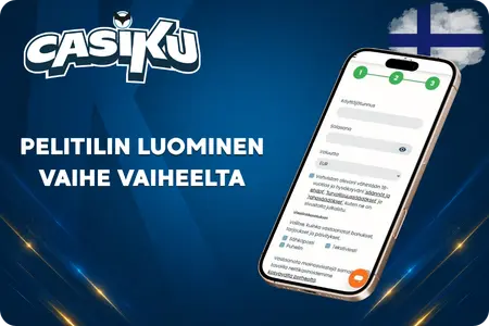 Casiku Näin rekisteröit pelitilin